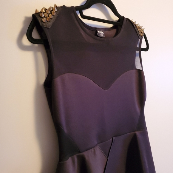 Twik Black Peplum Cocktail Dress - Picture 4 of 6